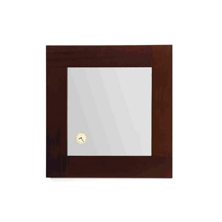 Whitehaus Antonio Miro Sqr Mirror W/ Iroko Wood Frame And Built-In Clock, Ebony W AMET01